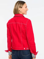 Cyril Goldner Women's Red Denim Jacket