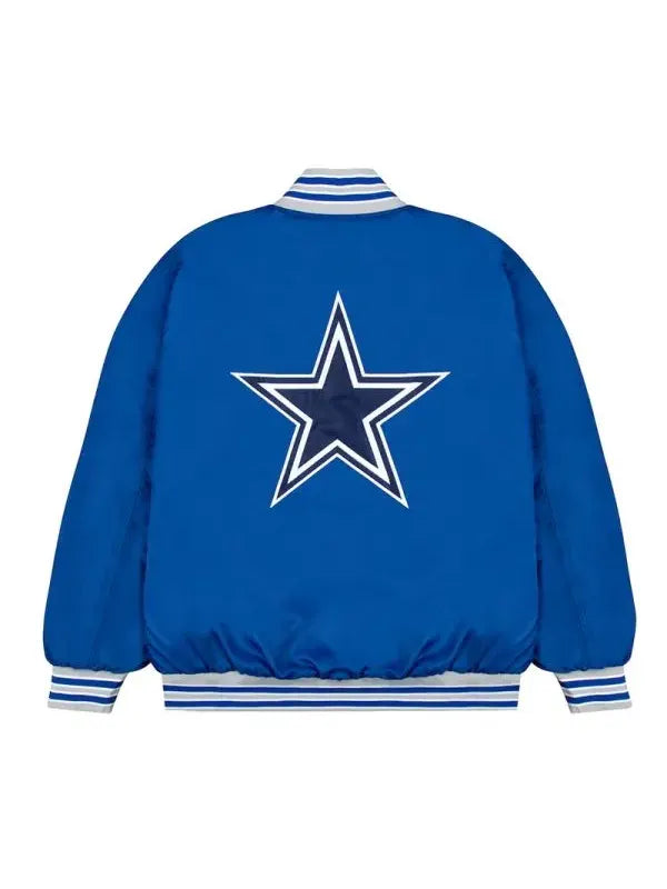 Dallas Cowboys Golf Wang Blue Satin Bomber Jacket