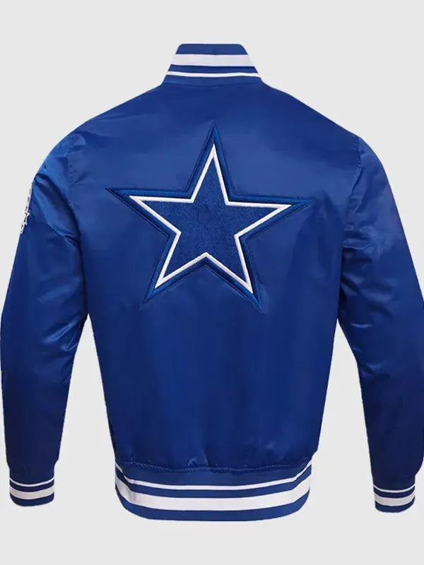 Dallas Cowboys Retro Classic Rib Satin Jacket
