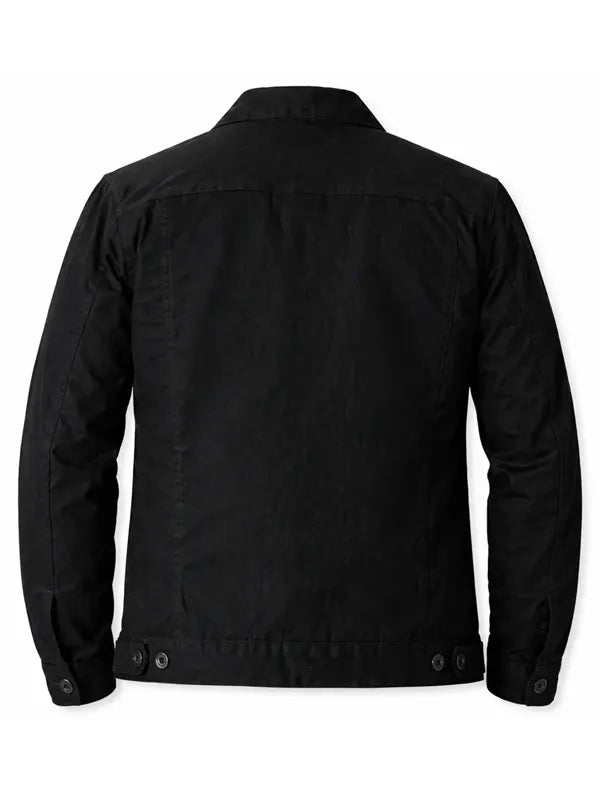 Damaris Thompson Black Cotton Trucker Jacket
