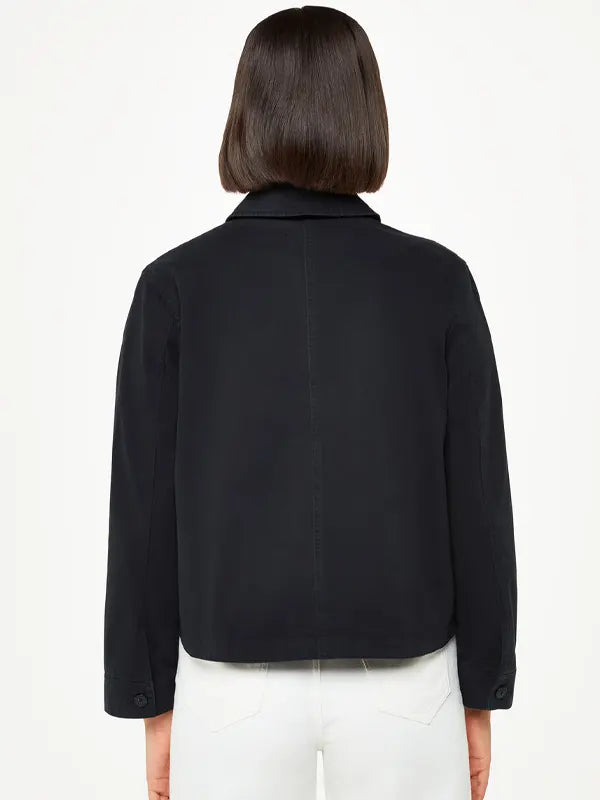 Danny Cassin Black Casual Cotton Jacket