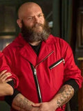 
Darko Peric Money Heist Red Cotton Jacket
