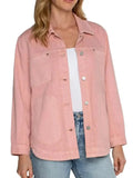 Dean Dach Women's Pink Cotton Shirt Jacket