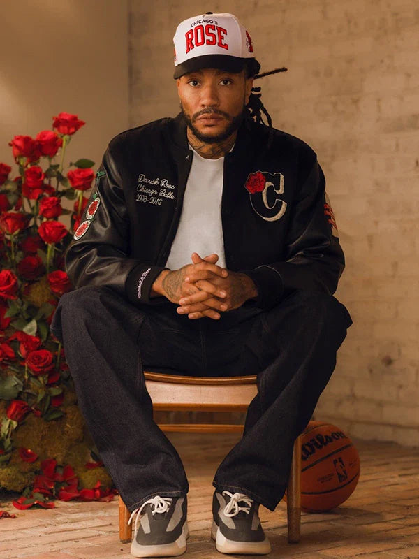 Derrick Rose Retirement 2026 Black Leather Jacket
