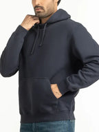 Domenic Hintz Mens Navy Blue Pullover Hoodie