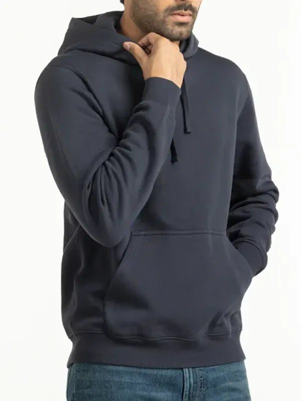 Domenic Hintz Mens Navy Blue Pullover Hoodie