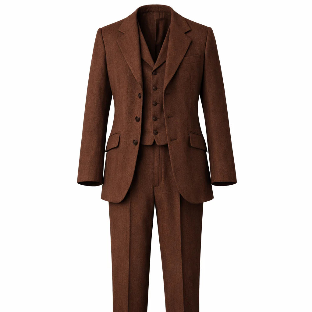 Donal Finn Young Sherlock Brown Suit