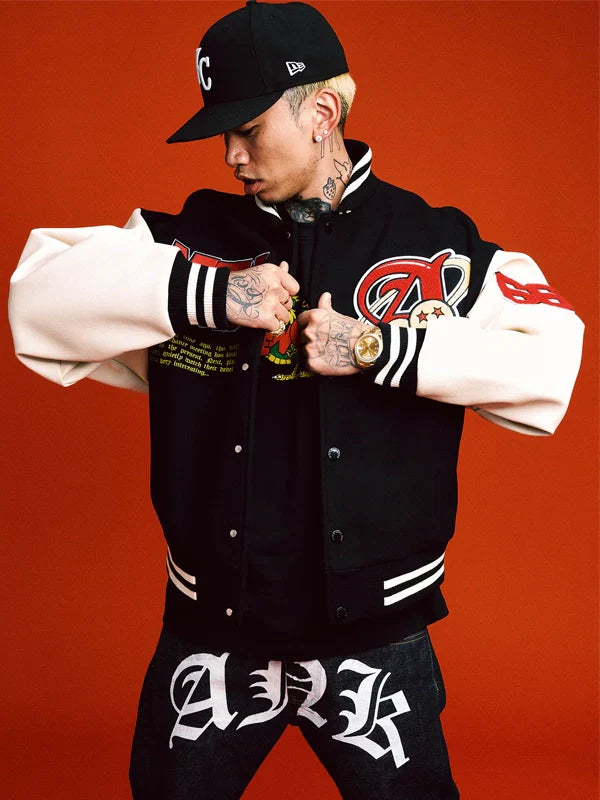 Doncare-Afgk-Dragon-Ball-Varsity-Jacket-Black