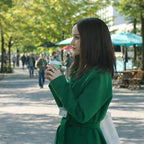 Dove Cameron 56 Days Wool Green Coat