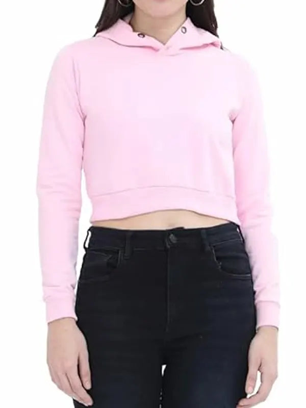 Elizabeth Women's Pink Cropped Hoodie