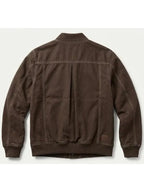 Elliot Funk Men's Dark Brown Cotton Bomber Jacket