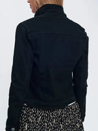 Emilio Kuhic Women's Black Slim Fit Denim Jacket