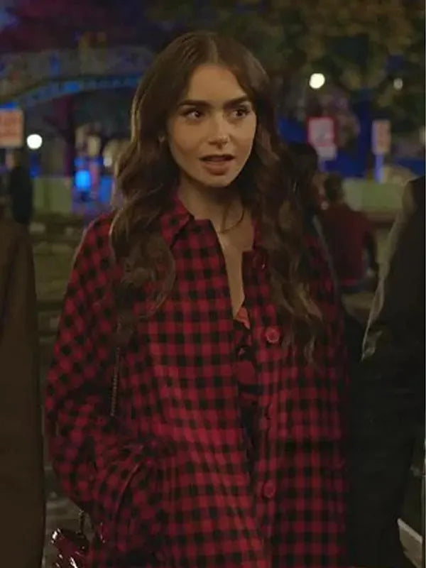 Emily Copper Emily In Paris Wool plaid Coat