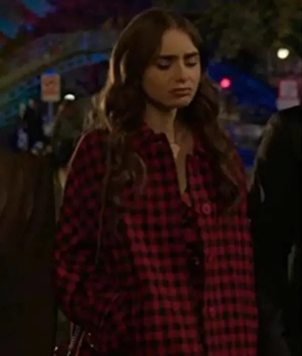 Emily Copper Emily In Paris Wool plaid Coat