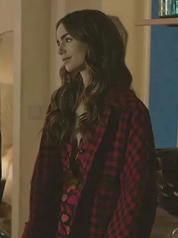 Emily Copper Emily In Paris Wool plaid Coat