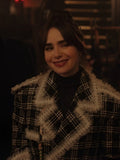 
 Emily Cooper Emily In Paris S04 Black Wool Plaid Coat
