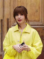 
Emily Cooper Emily in Paris S04 Yellow Cotton Jacket
