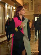 Emily In Paris Emily Cooper Color Block  Coat