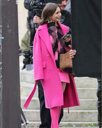 
Emily In Paris Emily Cooper New Pink Wool Coat
