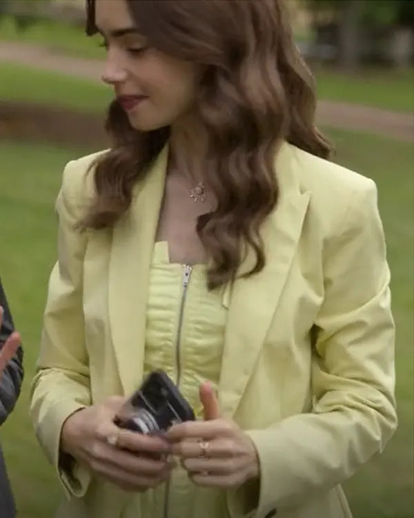 Emily In Paris S02 Emily Cooper New  Yellow Blazer
