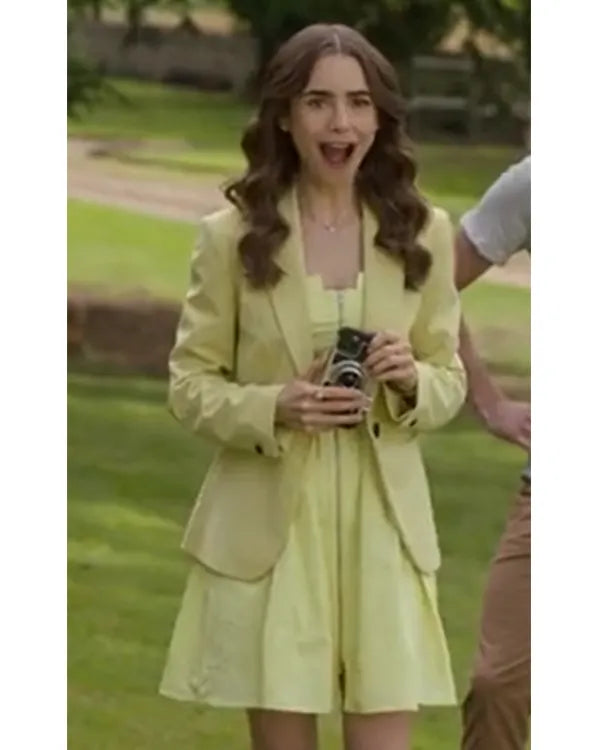 Emily In Paris S02 Emily Cooper Yellow Blazer