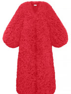 Emily In Paris S04 Ashley Park New Red Faux Fur Coat