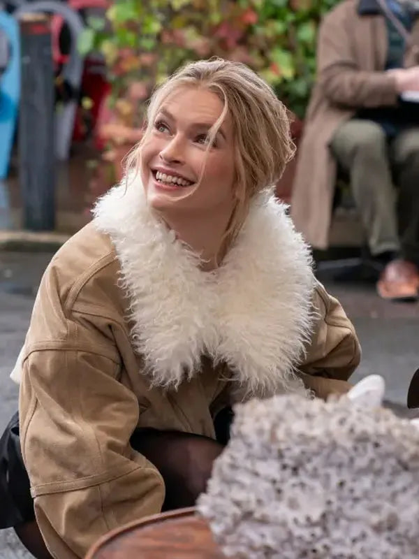 Emily in Paris Camille New Faux Shearling  Jacket

