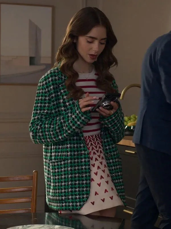 
Emily in Paris S02 Lily Collins New  Wool Blazer