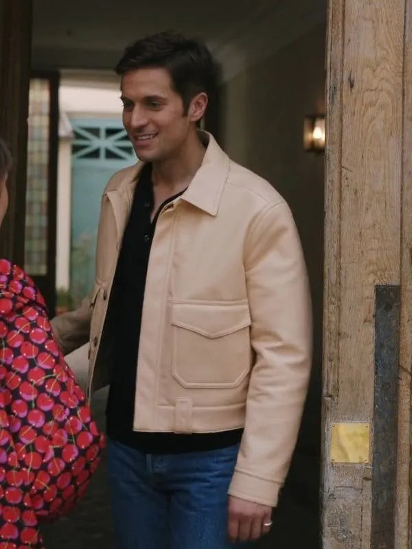 
Emily in Paris SO3 Lucas Bravo  Leather Jacket
