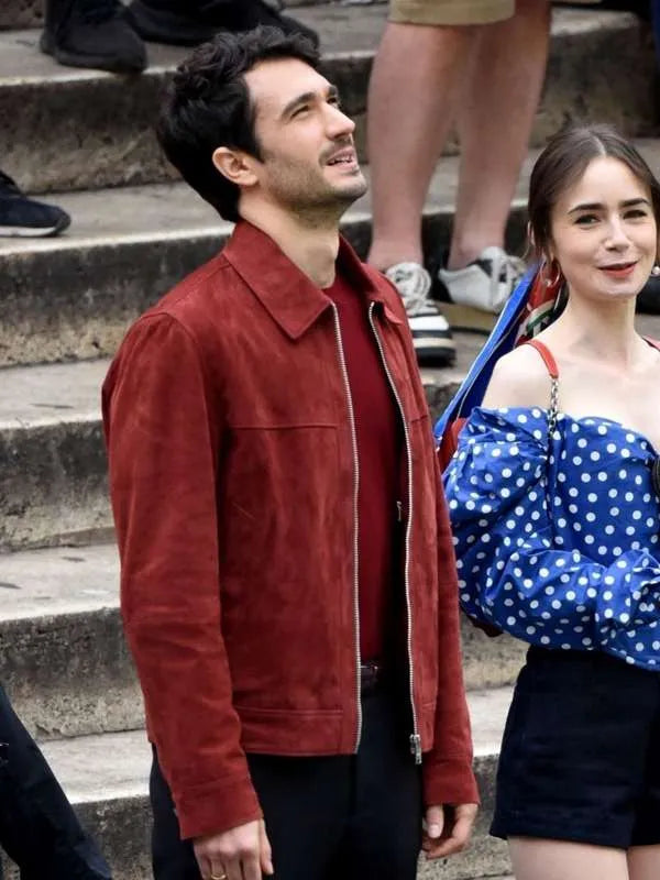 Eugenio Franceschini Emily in Paris S04 New  Leather Jacket