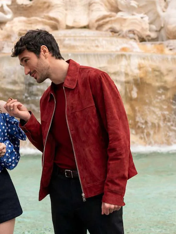 Eugenio Franceschini Emily in Paris S04 New Suede Leather Jacket