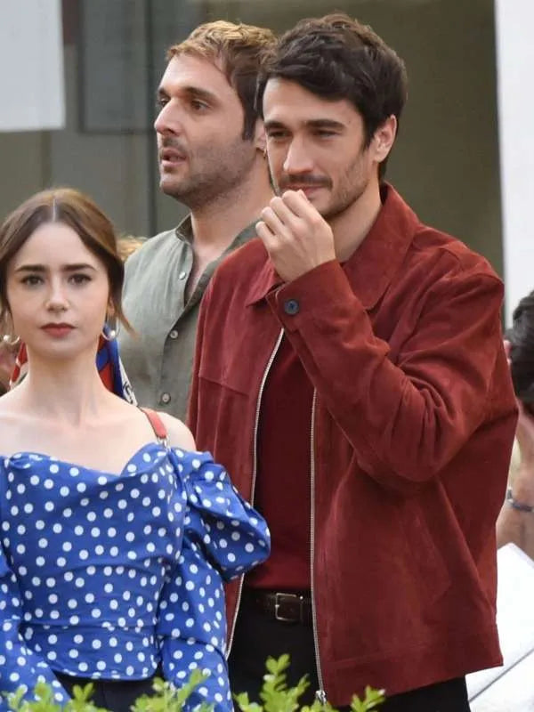 Eugenio Franceschini Emily in Paris S04 Suede Leather Jacket