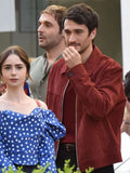 Eugenio Franceschini Emily in Paris S04 Suede Leather Jacket