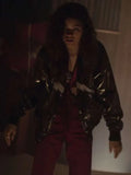Euphoria Zendaya Black Bomber Leather Jacket