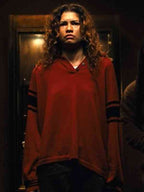 Euphoria S03 Zendaya Coleman Red Stripe Sweatshirt