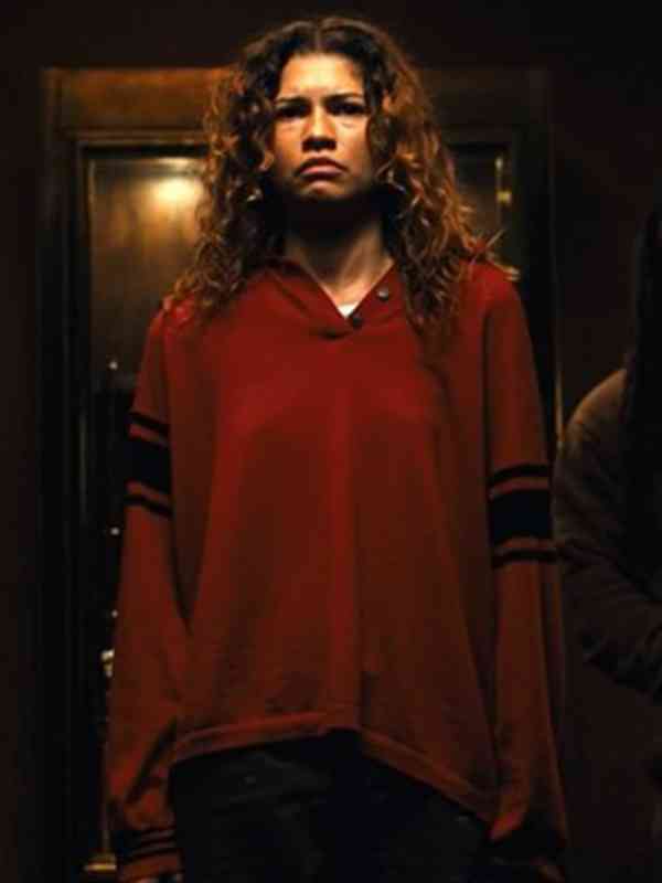 Euphoria S03 Zendaya Coleman Red Stripe Sweatshirt