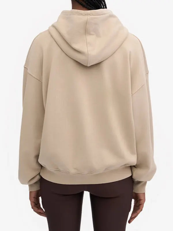Evelyn Women's Beige Pullover Oversize Hoodie