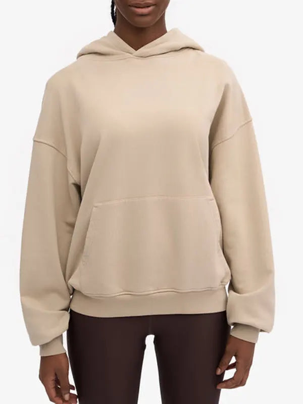 Evelyn Women's Beige Pullover Oversize Hoodie