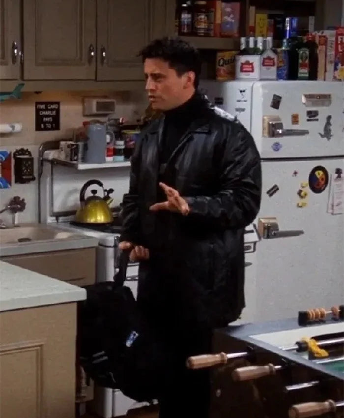 
Joey Tribbiani Friends S07 Black Leather Jacket