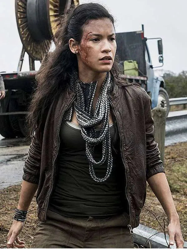 
 Luciana Galvez The Walking Dead Season 4 Brown Jacket

