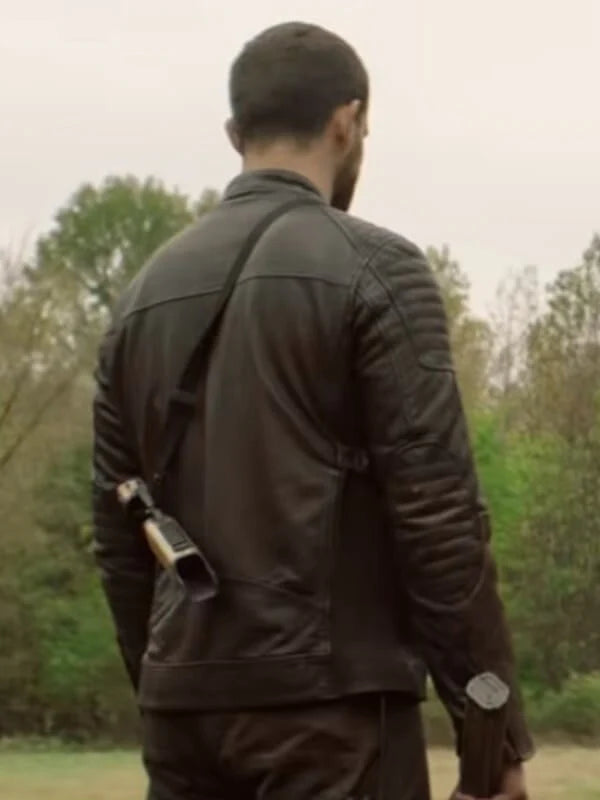 Nico Tortorella The Walking Dead Brown Leather Jacket
