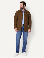 Fidel Cole Men's Dark Brown Canvas Barn Cotton Jacket
