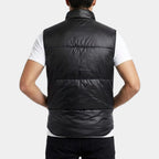 Fight Club Brad Pitt Black Puffer Vest
