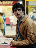 Black Mirror Fionn Whitehead Brown Leather Jacket