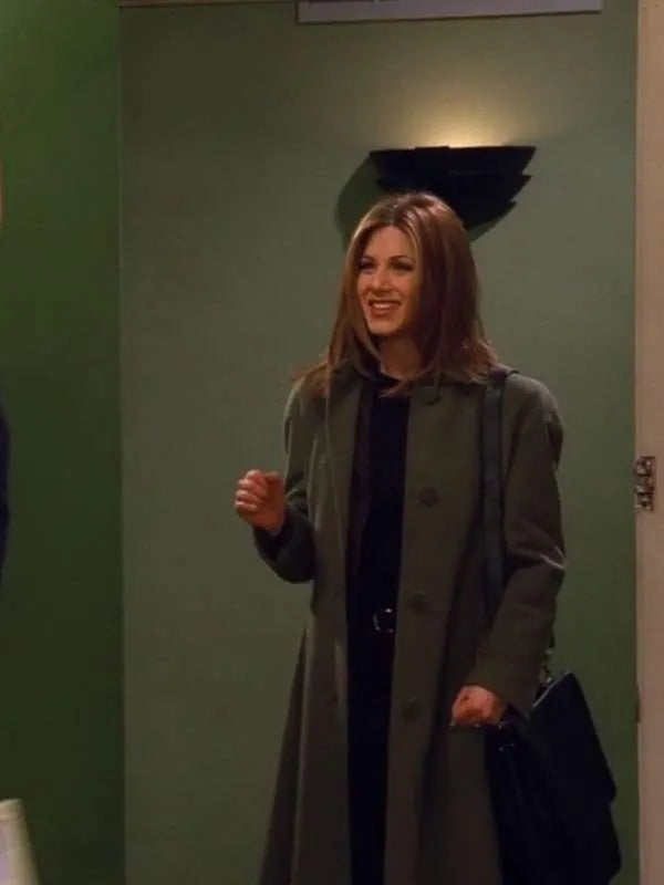 
 Friends Jennifer Aniston Green Wool Coat
