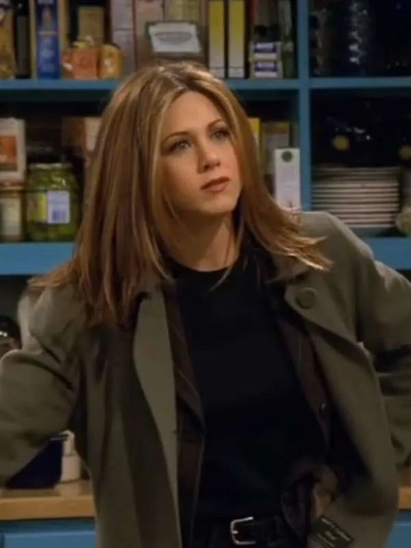 
 Friends Jennifer Aniston Green Wool Coat
