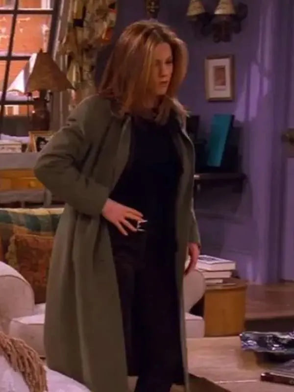 
 Friends Jennifer Aniston Green Wool Coat

