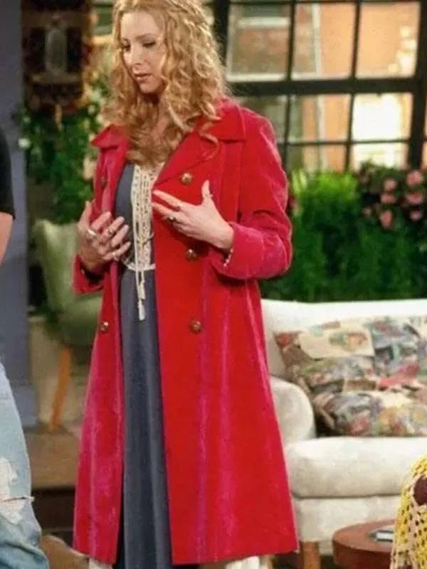 
Phoebe Buffay Friends Red Wool Coat