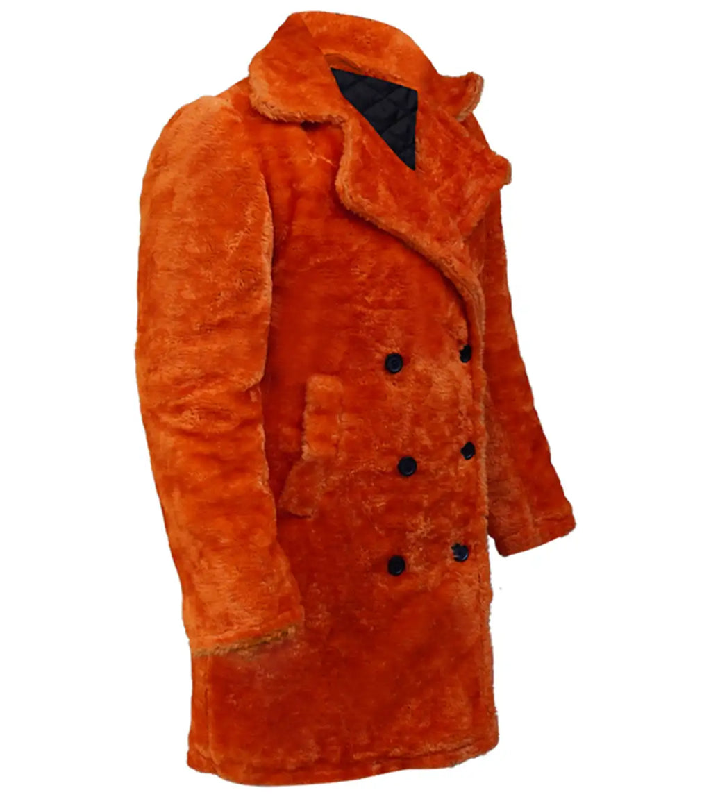 Phoebe Buffay Friends Orange Fur Coat
