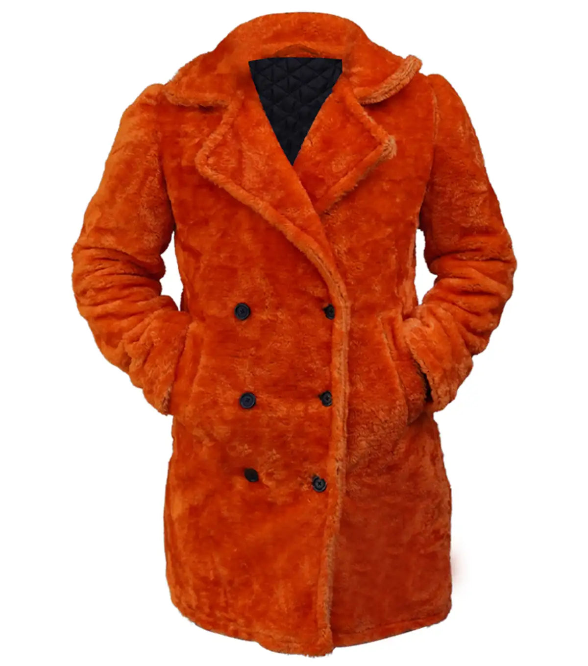 Phoebe Buffay Friends Orange Fur Coat
